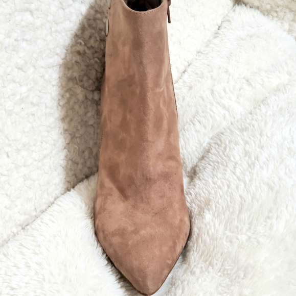Tan Suede Booties Women's Size 9 M - Picture 4 of 5